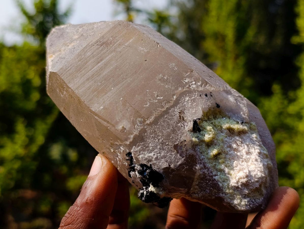 Natural Smokey Quartz Crystals with Associated Minerals x 6 From Erongo, Namibia