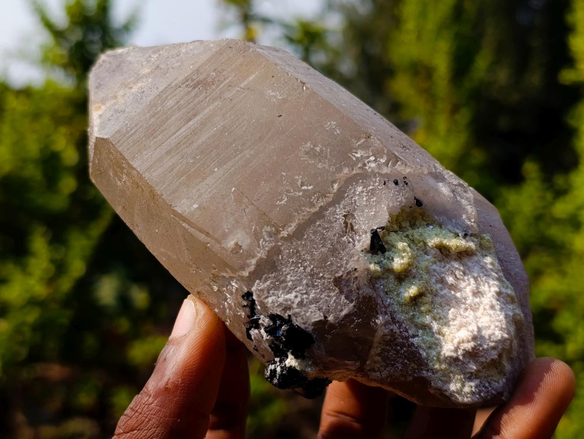 Natural Smokey Quartz Crystals with Associated Minerals x 6 From Erongo, Namibia