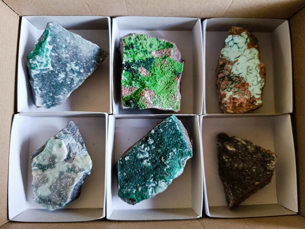 Natural Mix of Mineral Specimens x 6 From Congo