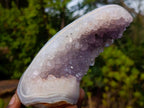 Polished and Natural Agate Amethyst Geodes and Standing Display Pieces x 6 From Maintirano, Madagascar