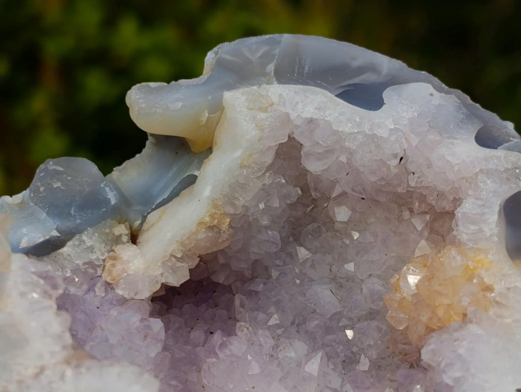 Polished and Natural Agate Amethyst Geodes and Standing Display Pieces x 6 From Maintirano, Madagascar