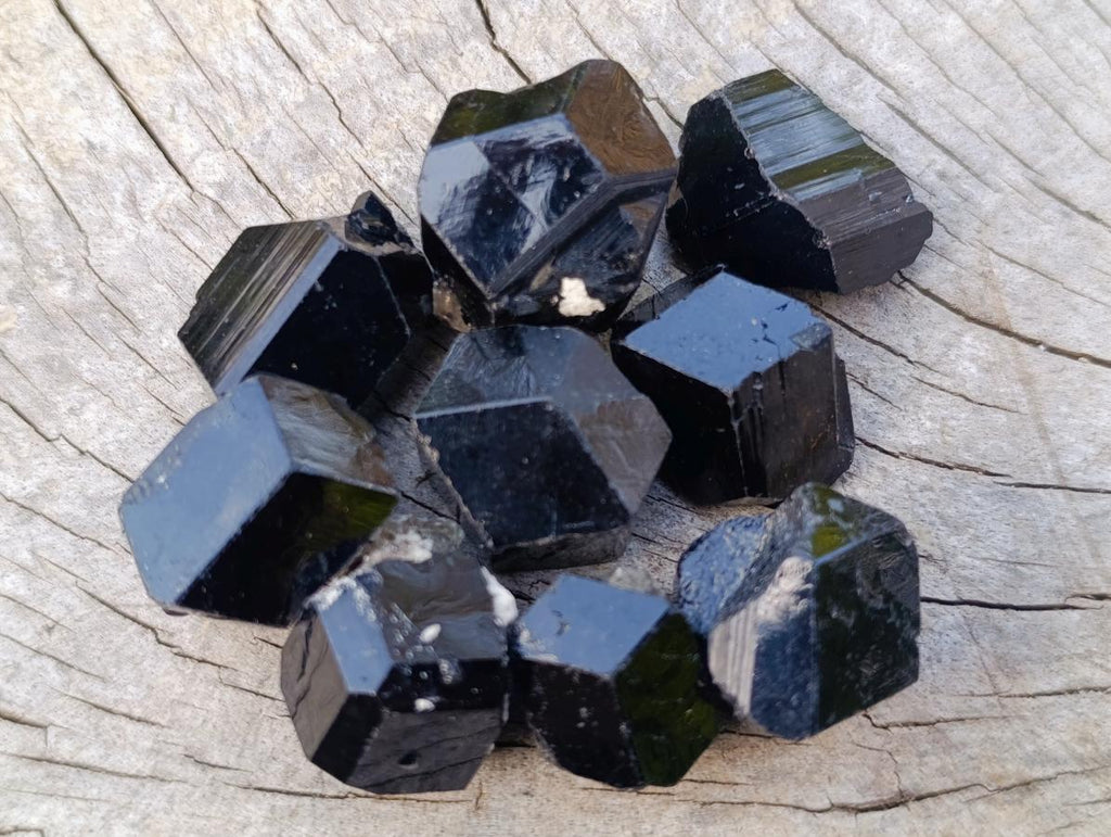 Natural Schorl Black Tourmaline Crystals x 35 From Erongo, Namibia
