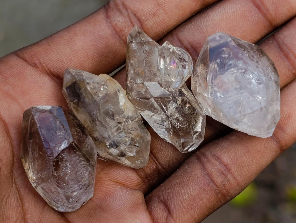 Natural Small Smokey Quartz Crystals x 35 From Brandberg, Namibia