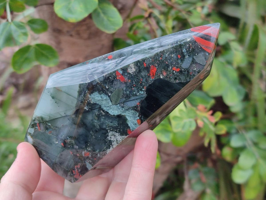 Polished Bloodstone Display Crystals x 2 From Swaziland