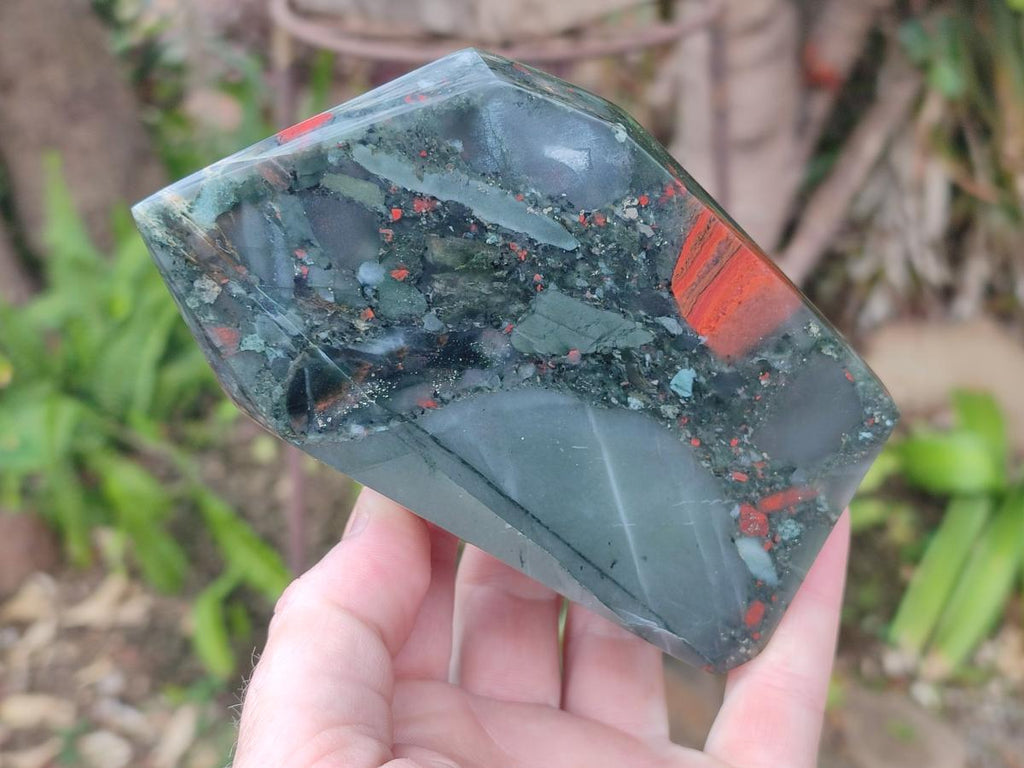 Polished Bloodstone Display Crystals x 2 From Swaziland