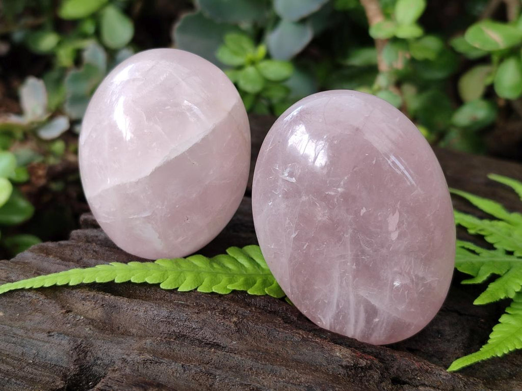 Polished Gemmy Rose Quartz Galets x 12 From Madagascar