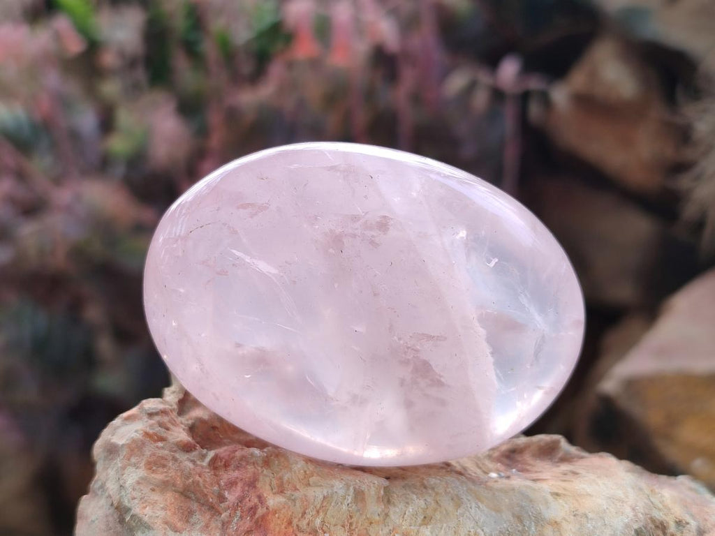 Polished Gemmy Rose Quartz Galets x 12 From Madagascar