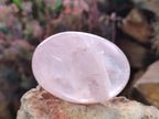 Polished Gemmy Rose Quartz Galets x 12 From Madagascar