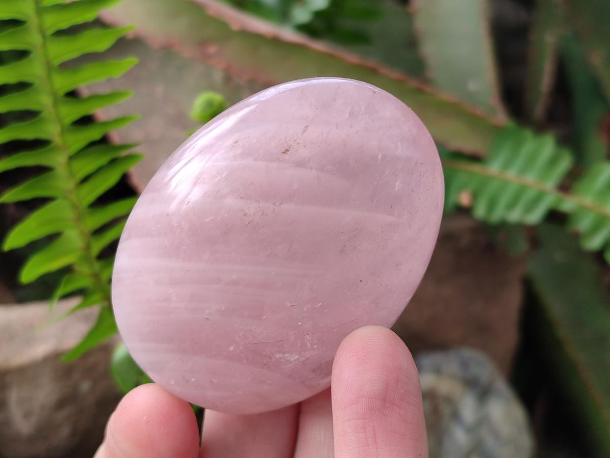 Polished Gemmy Rose Quartz Galets x 12 From Madagascar