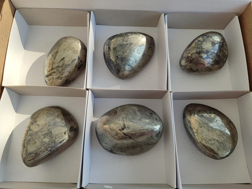 Polished Basalt Pharaoh Stone Free Forms x 6 From Iron Duke Mine, Zimbabwe