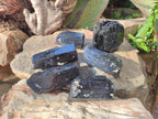 Natural Schorl Black Tourmaline Specimens x 6 From Erongo, Namibia