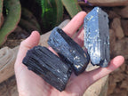 Natural Schorl Black Tourmaline Specimens x 6 From Erongo, Namibia