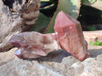 Natural Red Hematoid Quartz Crystals and Clusters x 12 From Karoi, Zimbabwe