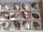 Natural Red Hematoid Quartz Crystals and Clusters x 12 From Karoi, Zimbabwe