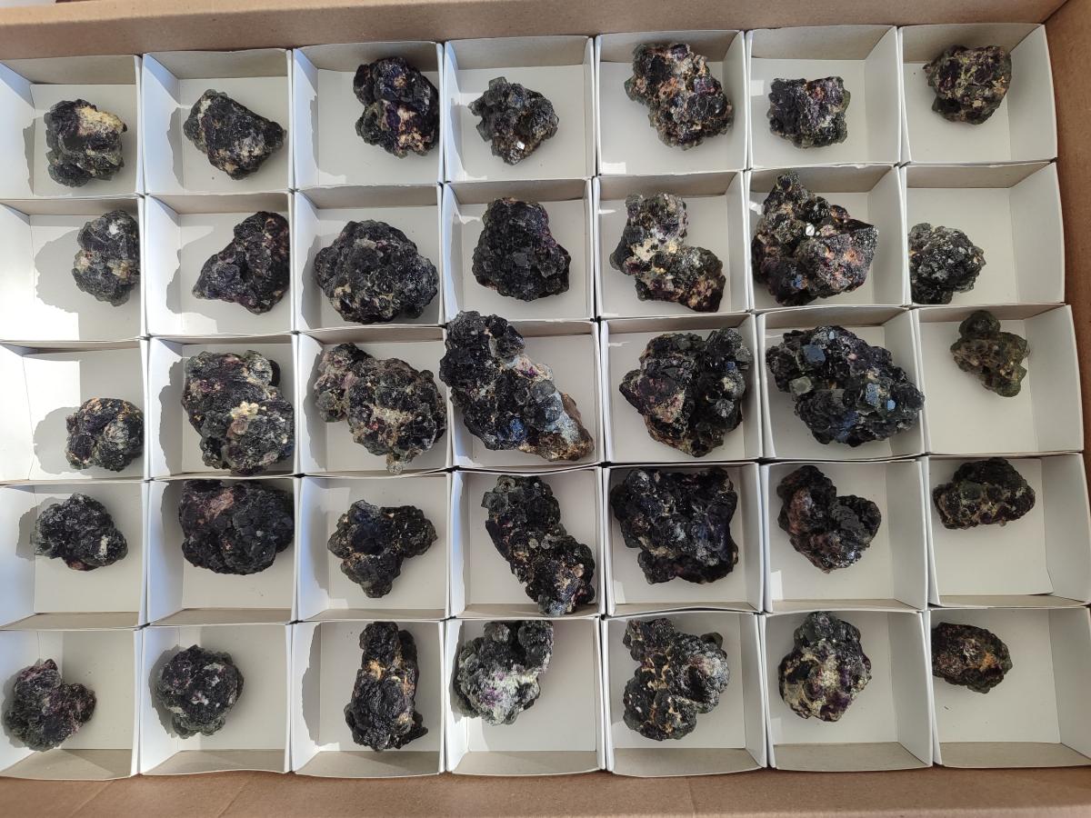 Natural Smokey Fluorite Specimens x 35 From Erongo, Namibia