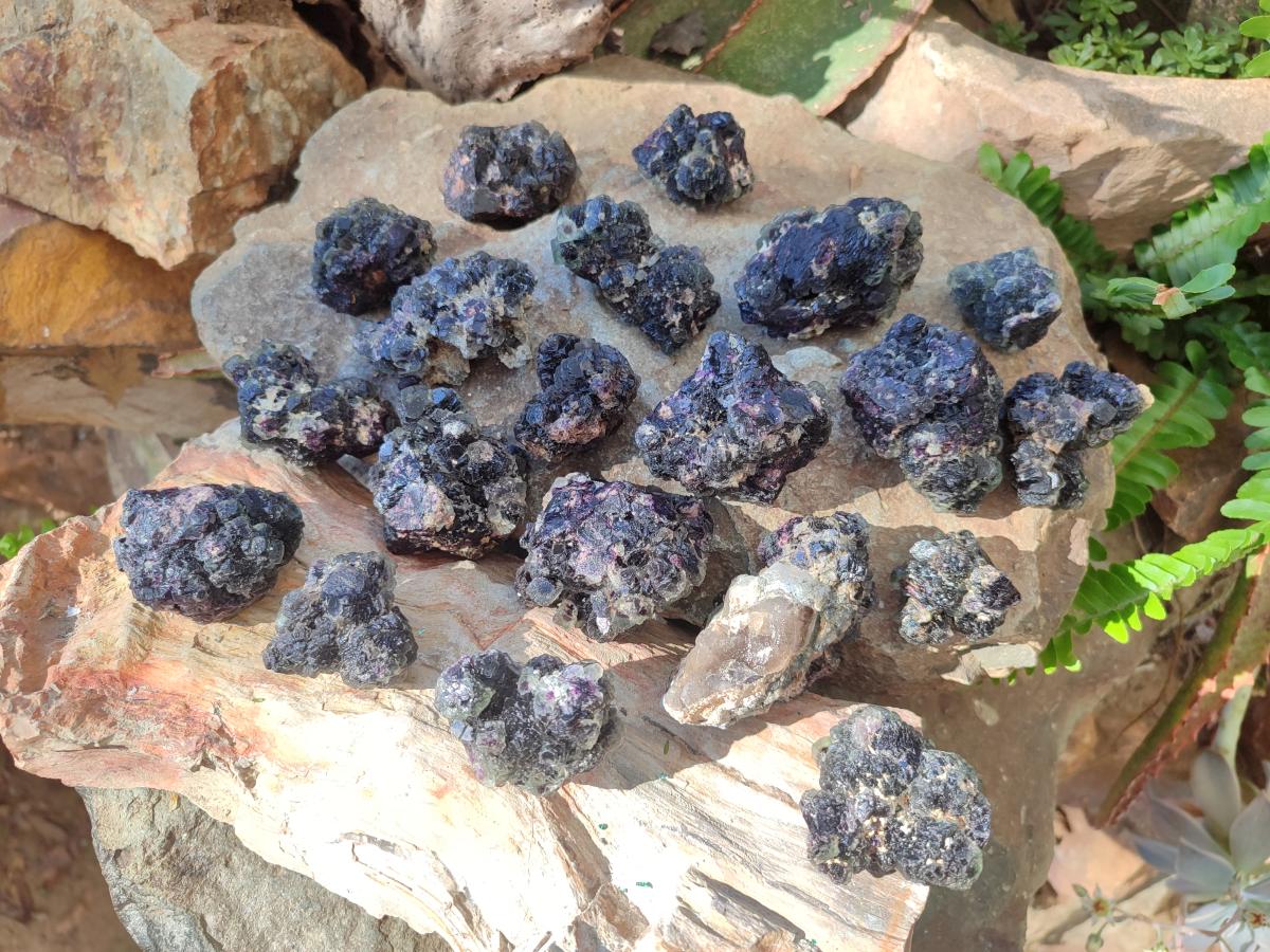 Natural Smokey Fluorite Specimens x 35 From Erongo, Namibia