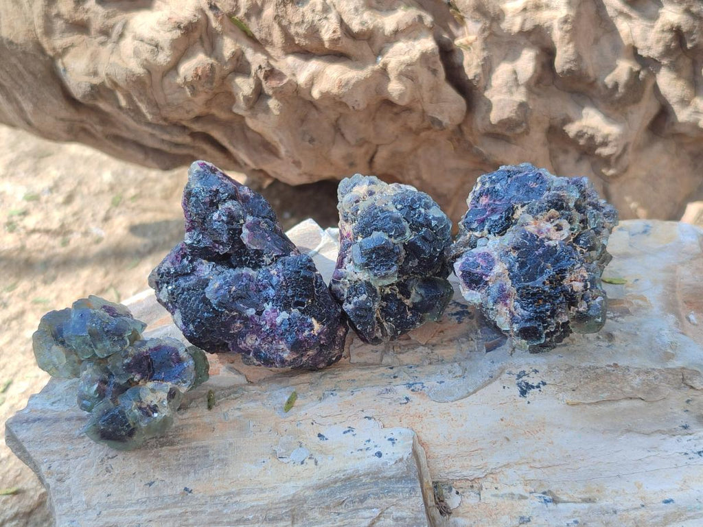 Natural Smokey Fluorite Specimens x 35 From Erongo, Namibia