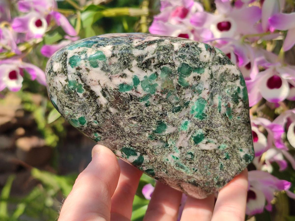 Polished Large Emerald Mica 'Mutokolite' Standing Display Piece x 1 From Mutoko, Zimbabwe