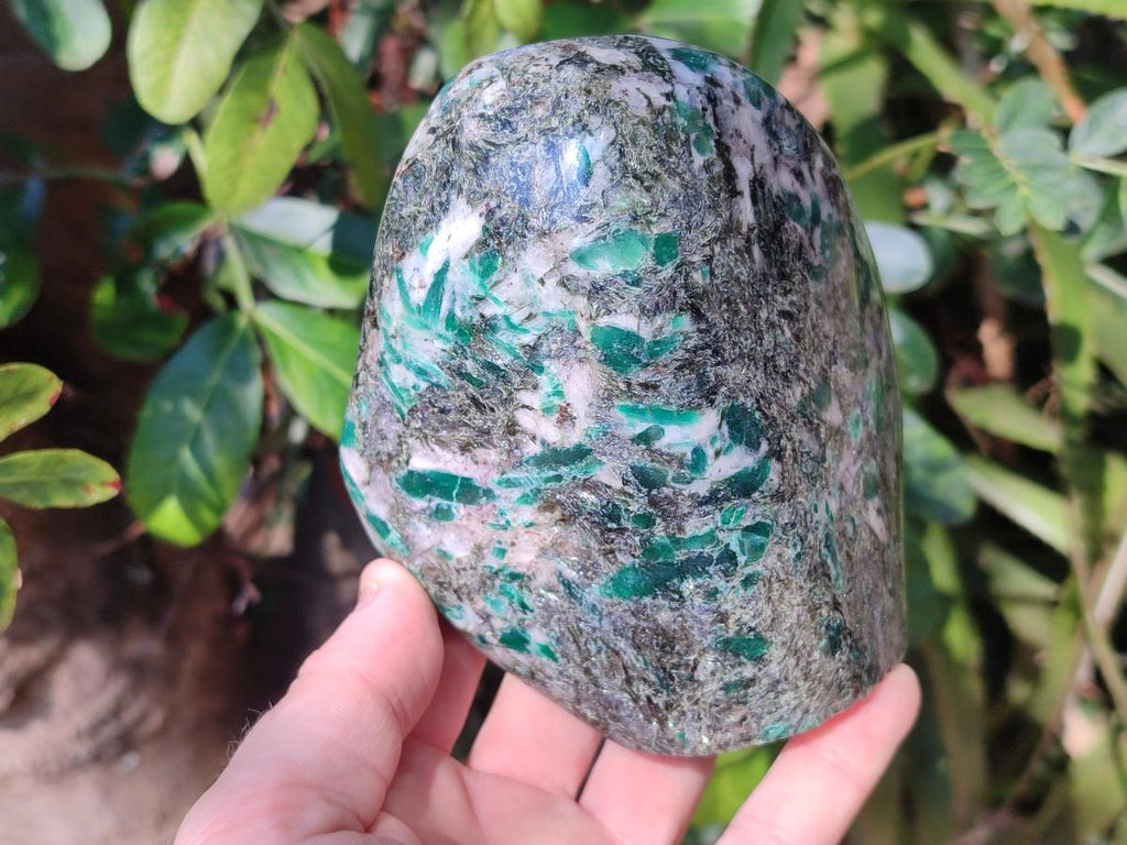 Polished Large Emerald Mica 'Mutokolite' Standing Display Piece x 1 From Mutoko, Zimbabwe