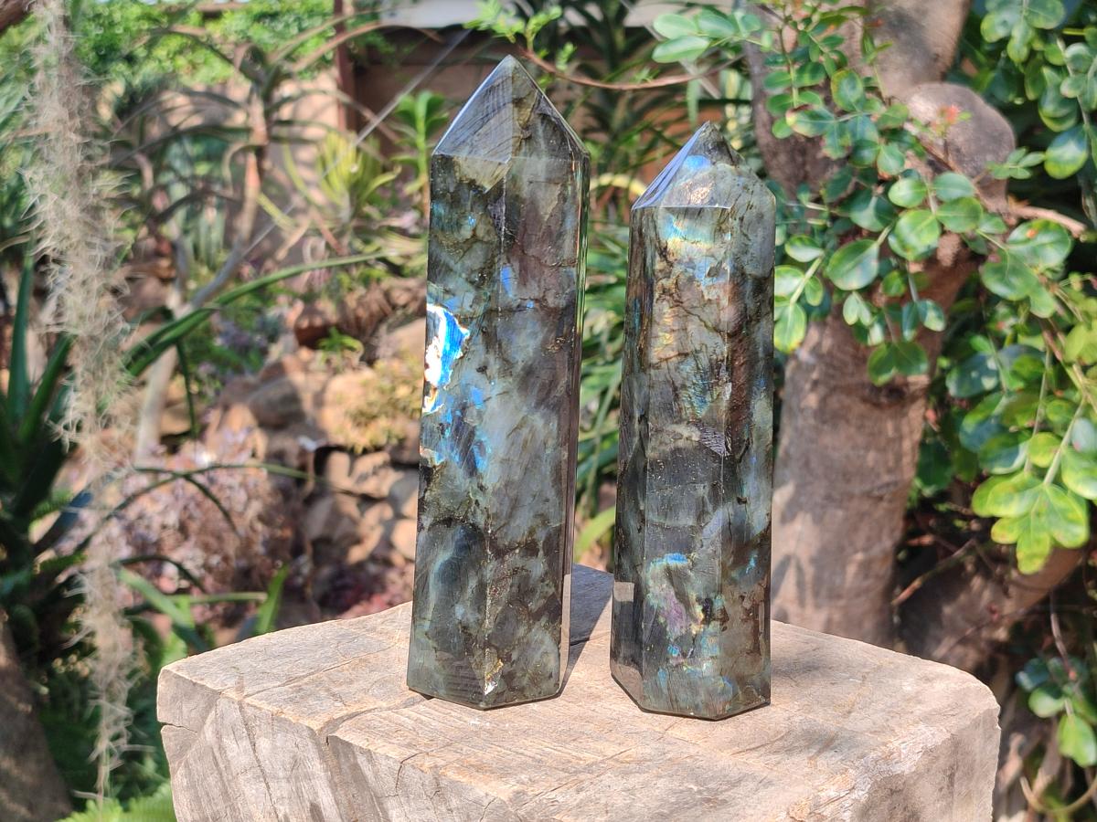 Polished Labradorite Display Crystals x 2 From Madagascar