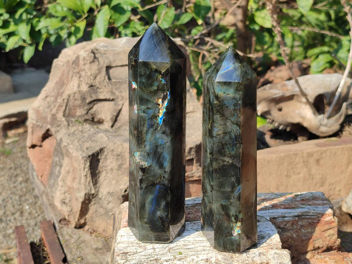 Polished Labradorite Display Crystals x 2 From Madagascar