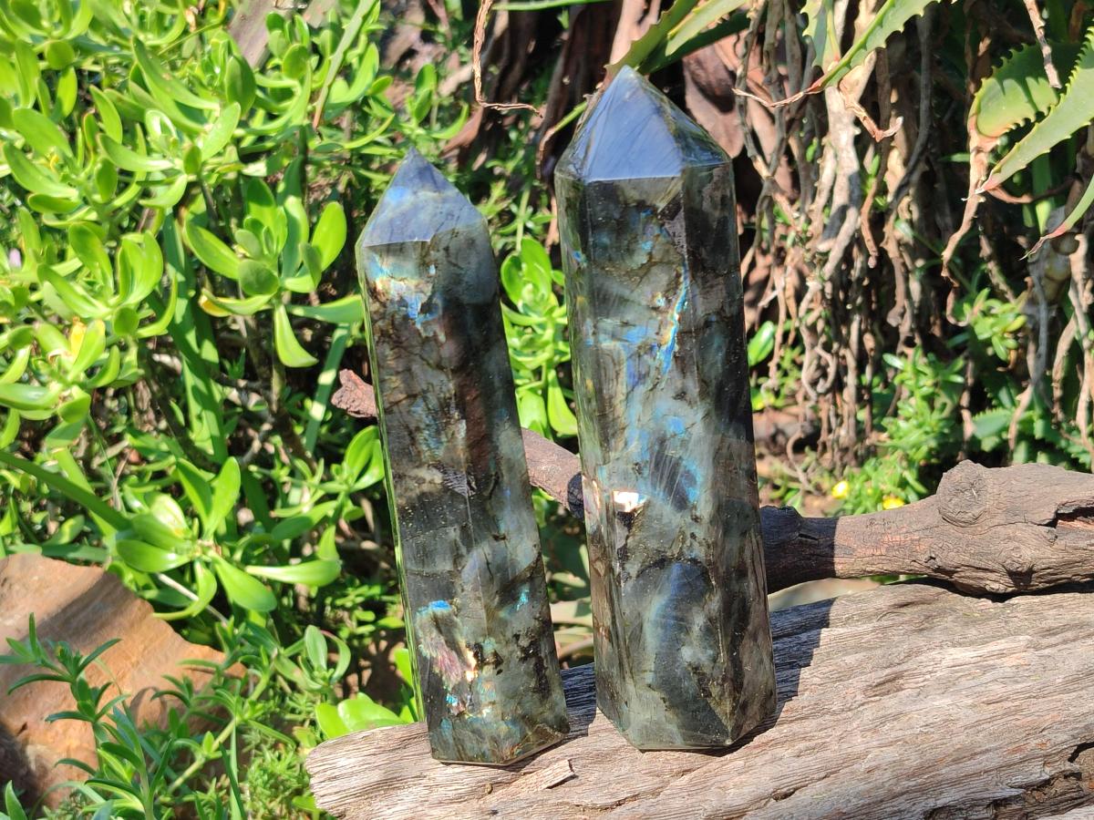 Polished Labradorite Display Crystals x 2 From Madagascar