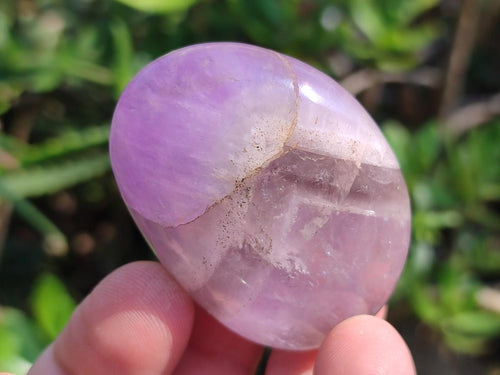 Polished Chevron Amethyst Galets x 24 From Madagascar - Toprock Gemstones and Minerals 