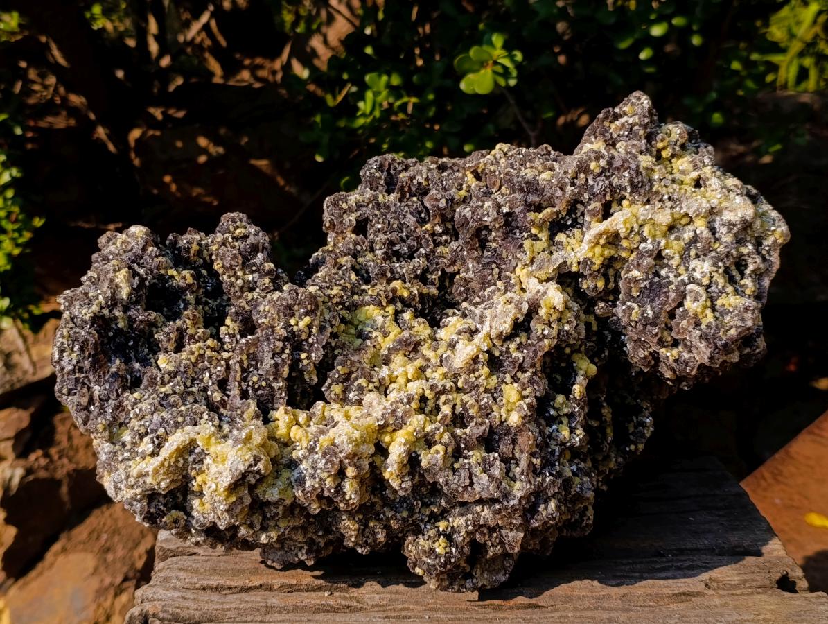 Natural XXL Smokey Fluorite Specimen with Yellow Muscovite Mica and Hyalite Opal x 1 From Erongo, Namibia - Toprock Gemstones and Minerals 