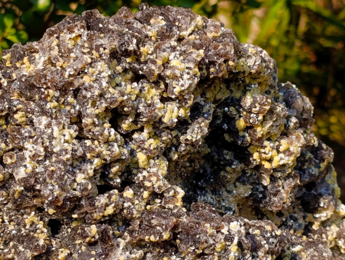 Natural XXL Smokey Fluorite Specimen with Yellow Muscovite Mica and Hyalite Opal x 1 From Erongo, Namibia - Toprock Gemstones and Minerals 