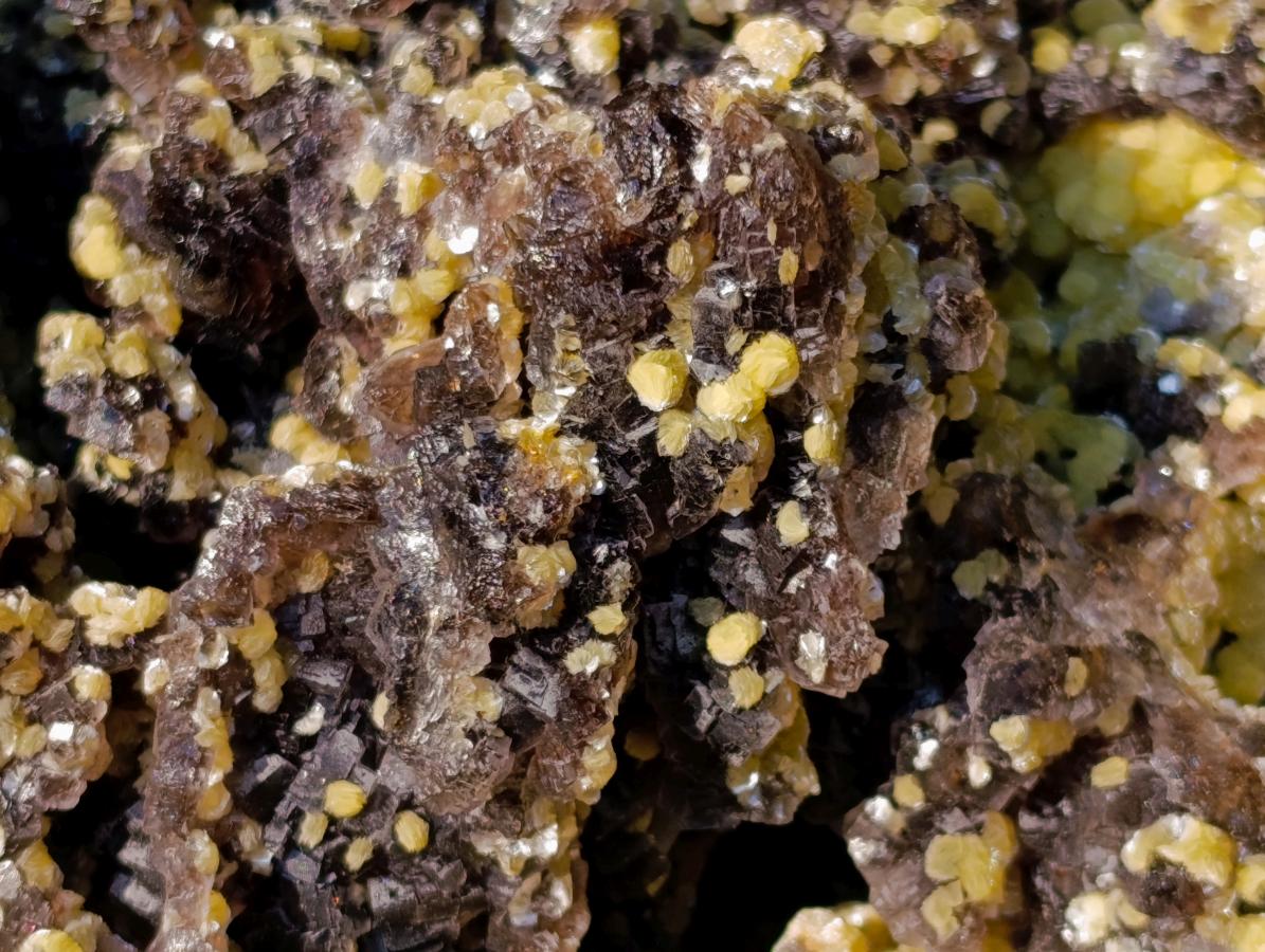 Natural XXL Smokey Fluorite Specimen with Yellow Muscovite Mica and Hyalite Opal x 1 From Erongo, Namibia - Toprock Gemstones and Minerals 