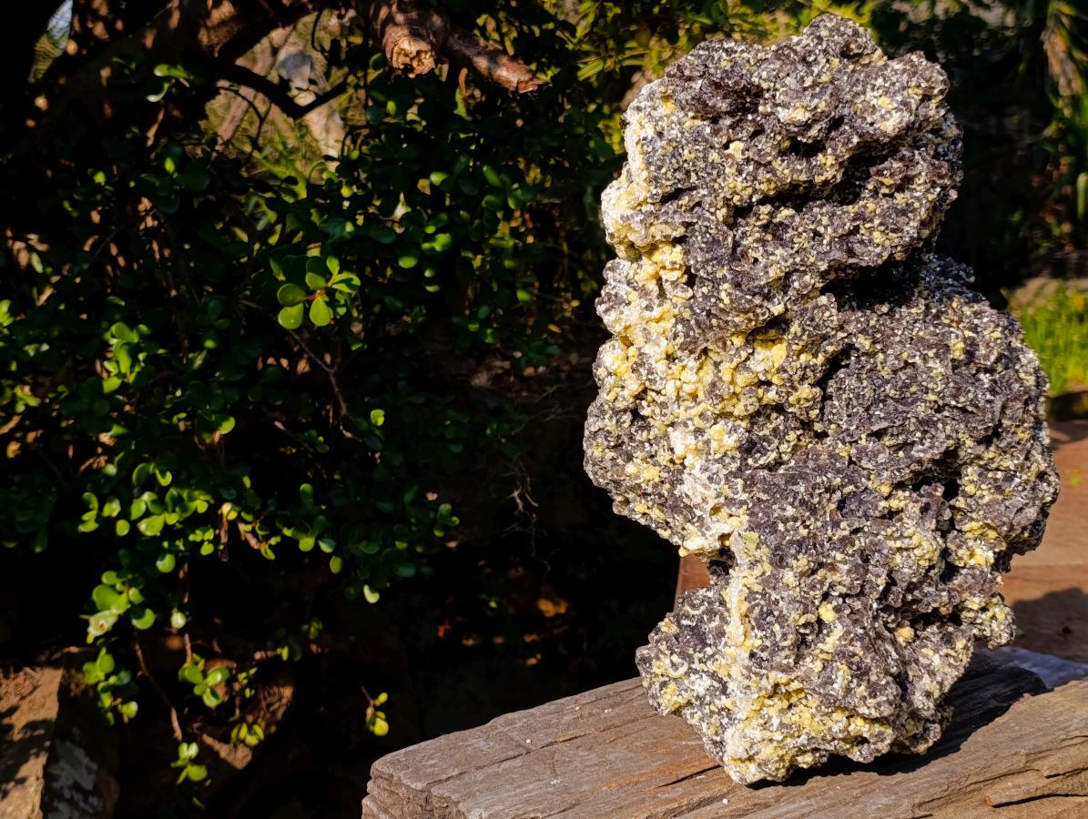 Natural XXL Smokey Fluorite Specimen with Yellow Muscovite Mica and Hyalite Opal x 1 From Erongo, Namibia - Toprock Gemstones and Minerals 
