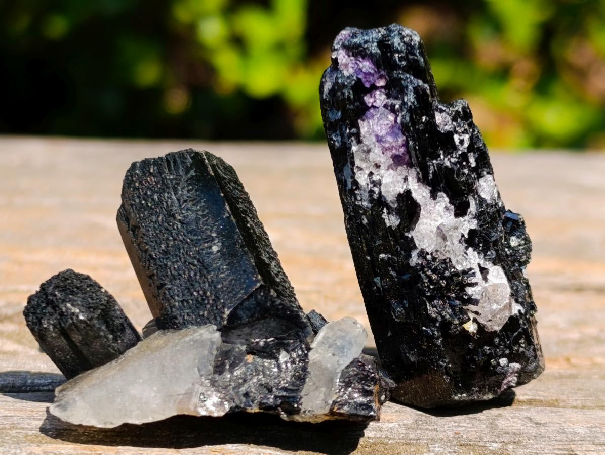 Natural Schorl Black Tourmaline with Associated Minerals x 79 From Erongo, Namibia - Toprock Gemstones and Minerals 