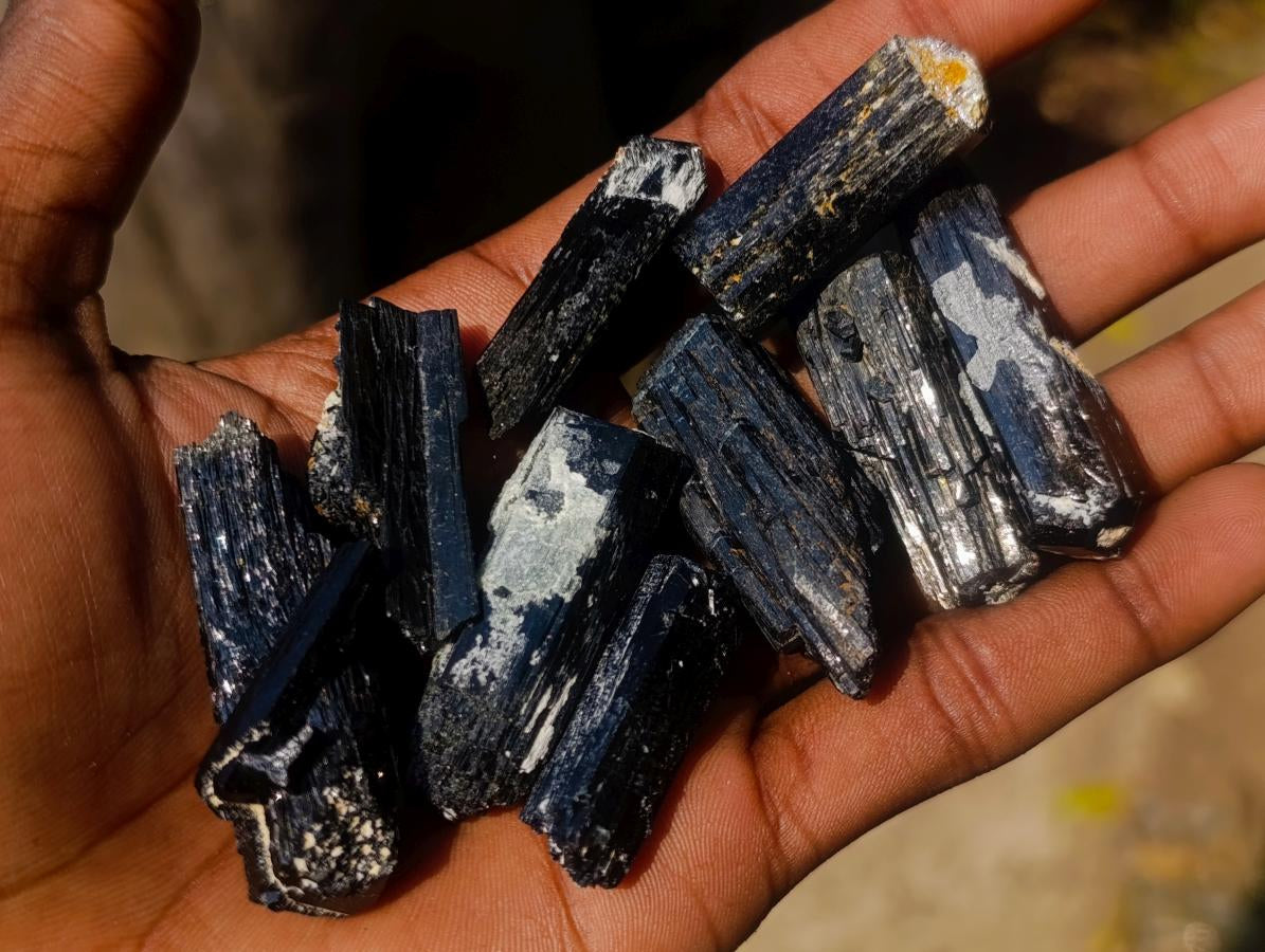 Natural Schorl Black Tourmaline with Associated Minerals x 79 From Erongo, Namibia - Toprock Gemstones and Minerals 