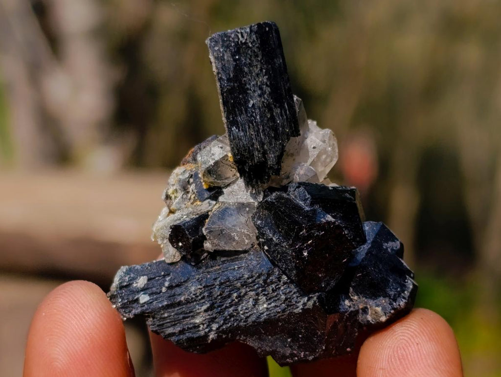 Natural Schorl Black Tourmaline with Associated Minerals x 79 From Erongo, Namibia - Toprock Gemstones and Minerals 