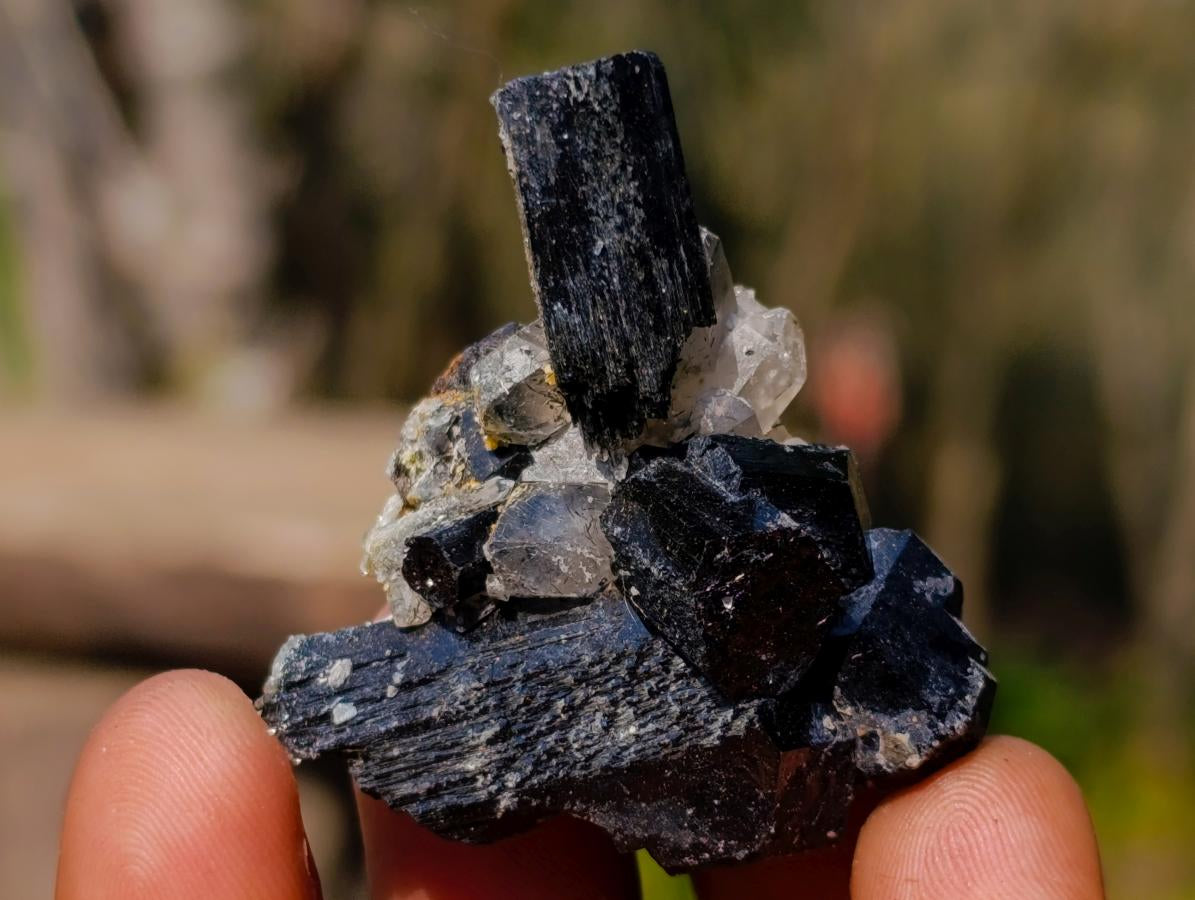 Natural Schorl Black Tourmaline with Associated Minerals x 79 From Erongo, Namibia - Toprock Gemstones and Minerals 