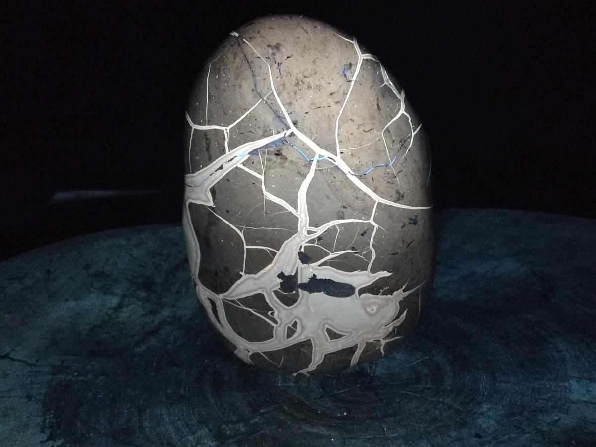 Polished and Natural Large Septerye Sauvage "Dragons Egg" Standing Display Piece x 1 From Mahajanga, Madagascar - Toprock Gemstones and Minerals 
