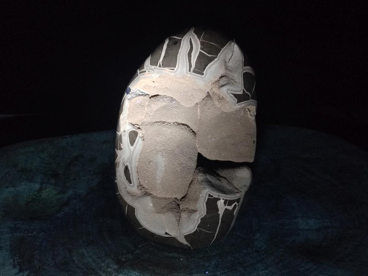 Polished and Natural Large Septerye Sauvage "Dragons Egg" Standing Display Piece x 1 From Mahajanga, Madagascar - Toprock Gemstones and Minerals 
