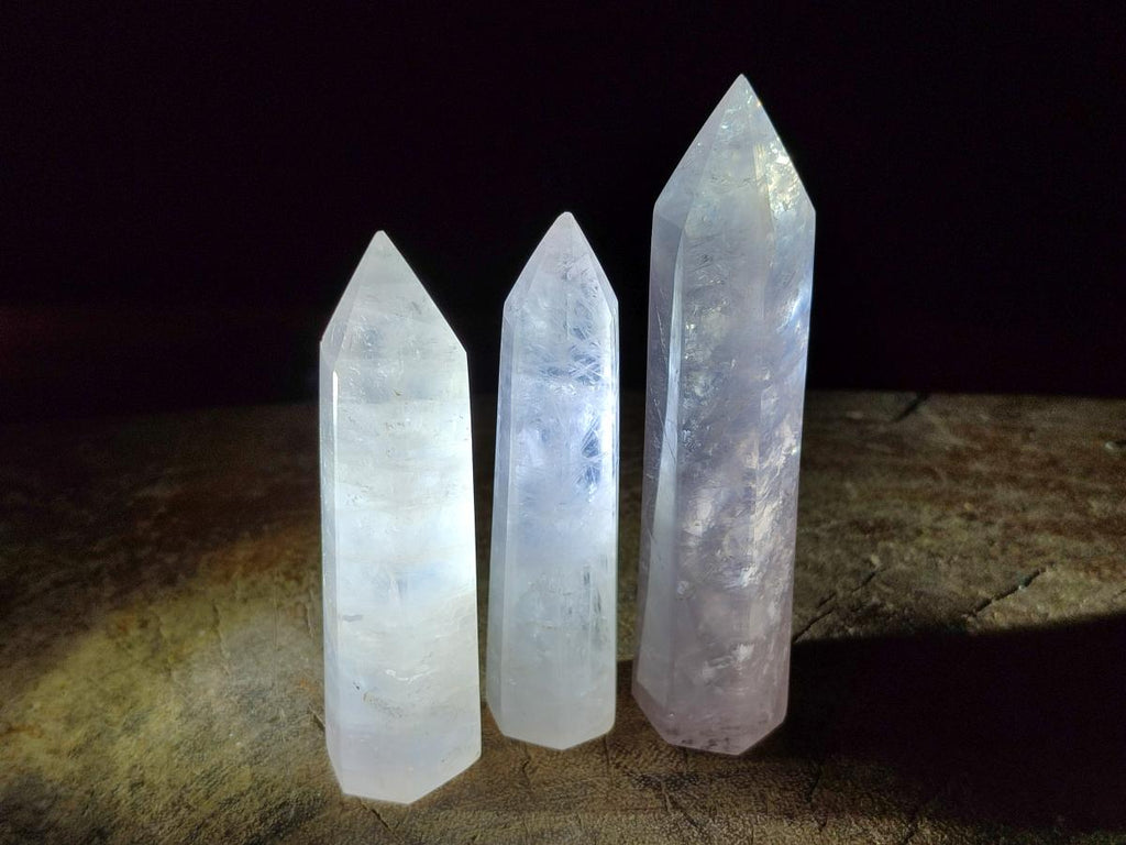 Polished Gemmy Rose Quartz Crystals x 15 From Madagascar - Toprock Gemstones and Minerals 