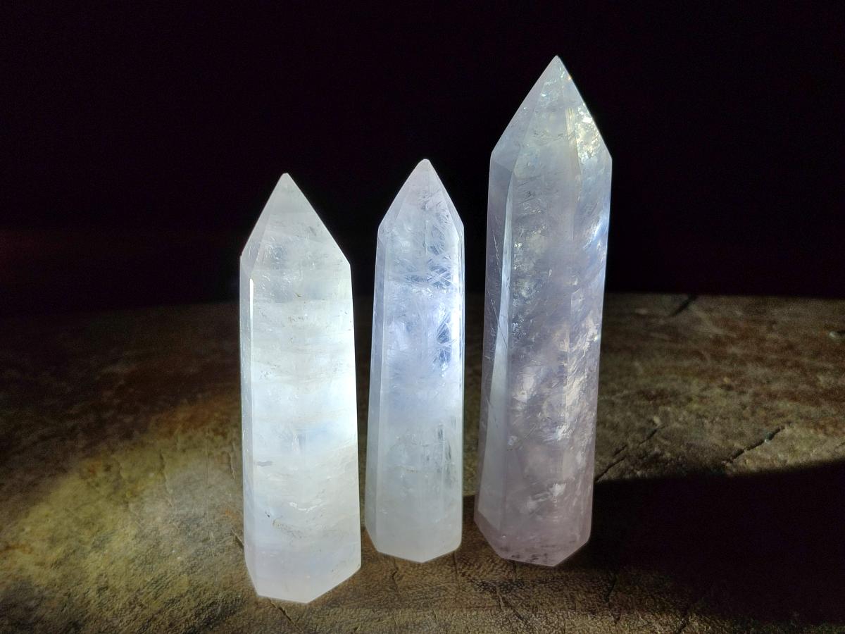 Polished Gemmy Rose Quartz Crystals x 15 From Madagascar - Toprock Gemstones and Minerals 