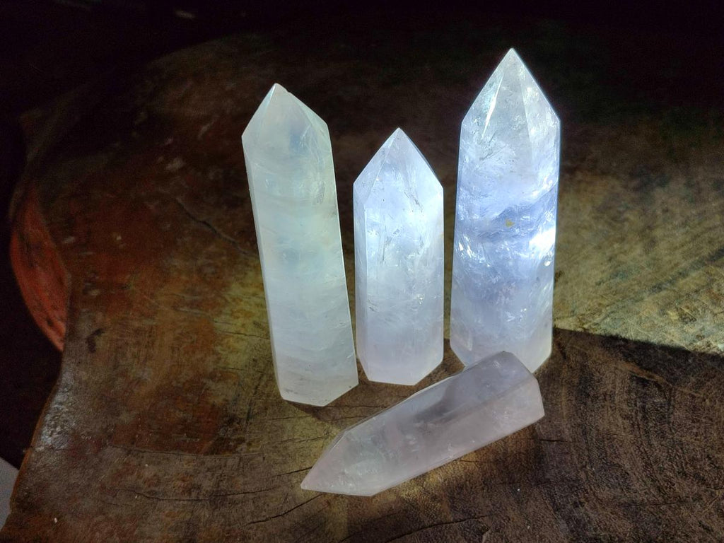 Polished Gemmy Rose Quartz Crystals x 15 From Madagascar - Toprock Gemstones and Minerals 