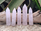 Polished Gemmy Rose Quartz Crystals x 15 From Madagascar - Toprock Gemstones and Minerals 