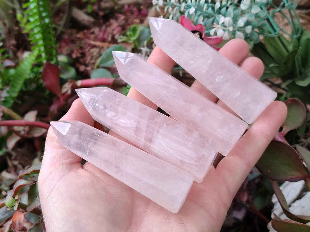 Polished Gemmy Rose Quartz Crystals x 15 From Madagascar - Toprock Gemstones and Minerals 