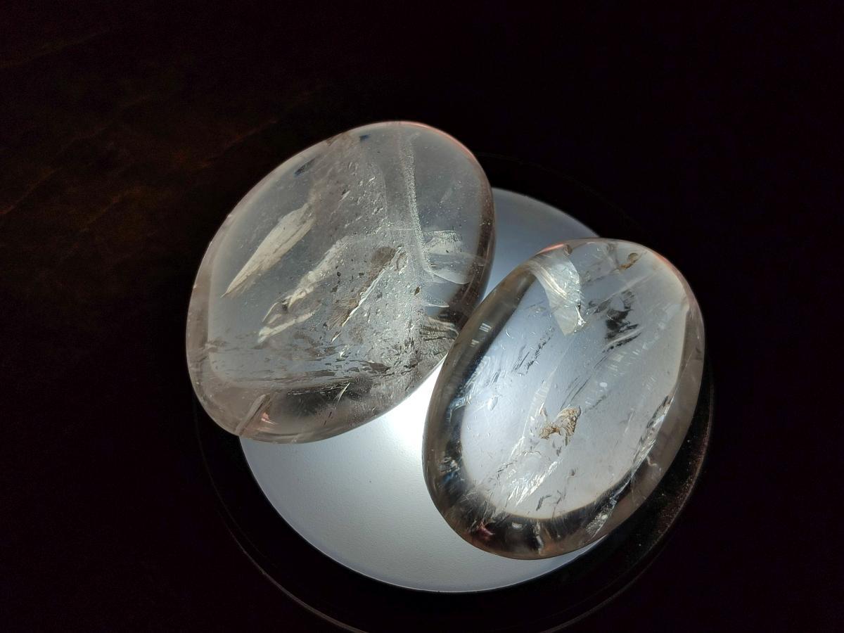 Polished Rock Crystal Galets x 24 From Amoron’i Mania, Madagascar - Toprock Gemstones and Minerals 