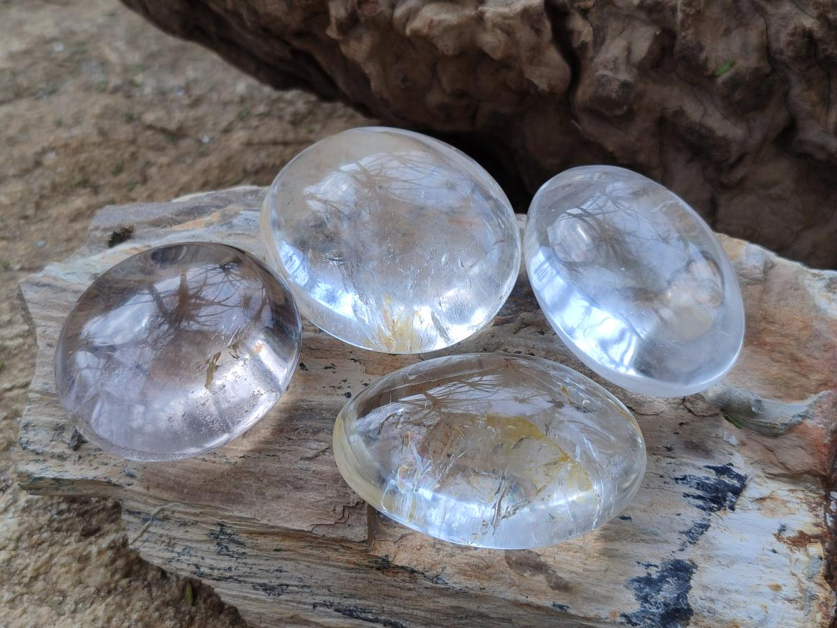 Polished Rock Crystal Galets x 24 From Amoron’i Mania, Madagascar - Toprock Gemstones and Minerals 