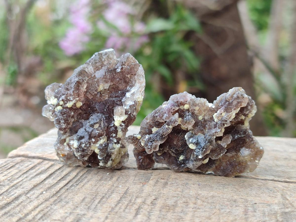 Natural Smokey Fluorite Specimens with Yellow Muscovite Mica x 35 From Erongo, Namibia - Toprock Gemstones and Minerals 