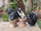 Natural Schorl Black Tourmaline Specimens x 12 From Erongo, Namibia - Toprock Gemstones and Minerals 