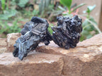 Natural Schorl Black Tourmaline Specimens x 12 From Erongo, Namibia - Toprock Gemstones and Minerals 