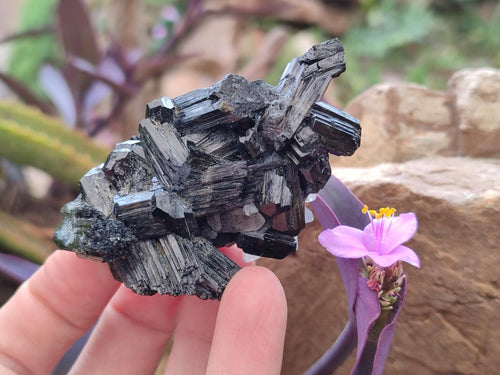 Natural Schorl Black Tourmaline Specimens x 12 From Erongo, Namibia - Toprock Gemstones and Minerals 