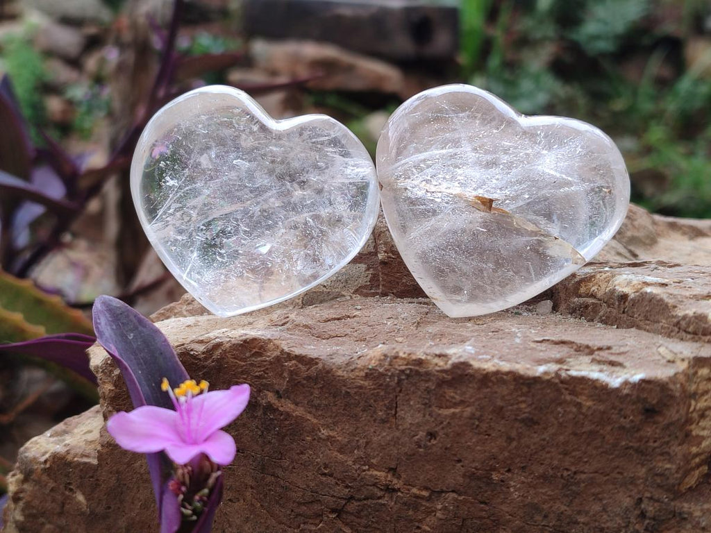 Polished Mix of Mineral Gemstone Hearts x 12 From Madagascar - Toprock Gemstones and Minerals 