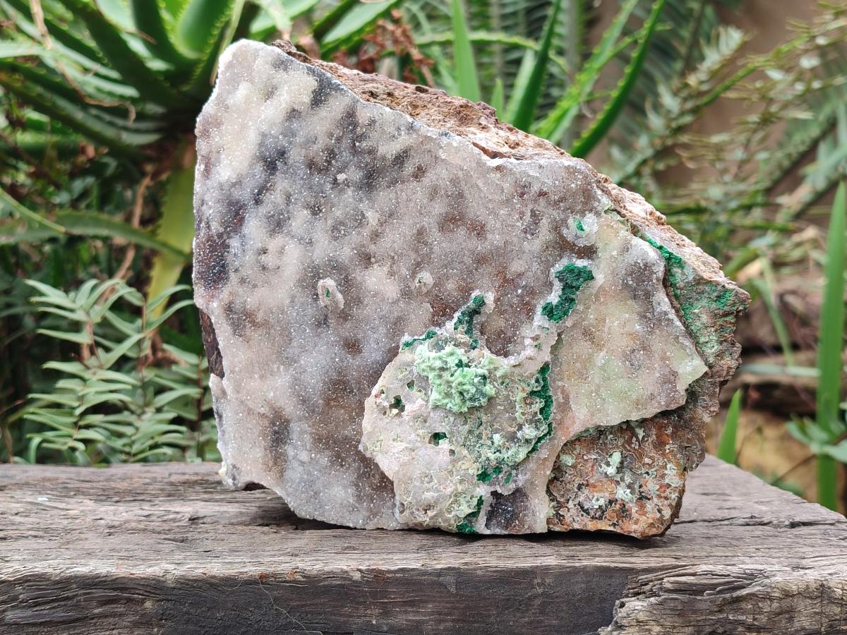 Natural Large Drusy Coated Dolomite Specimen with Malachite and Dufftite x 1 From Lupoto Mine, Congo - Toprock Gemstones and Minerals 